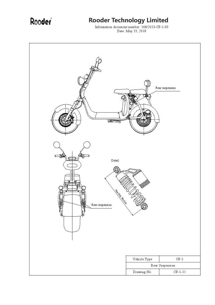 EEC citycoco harley scooter with double removable battery design from ...