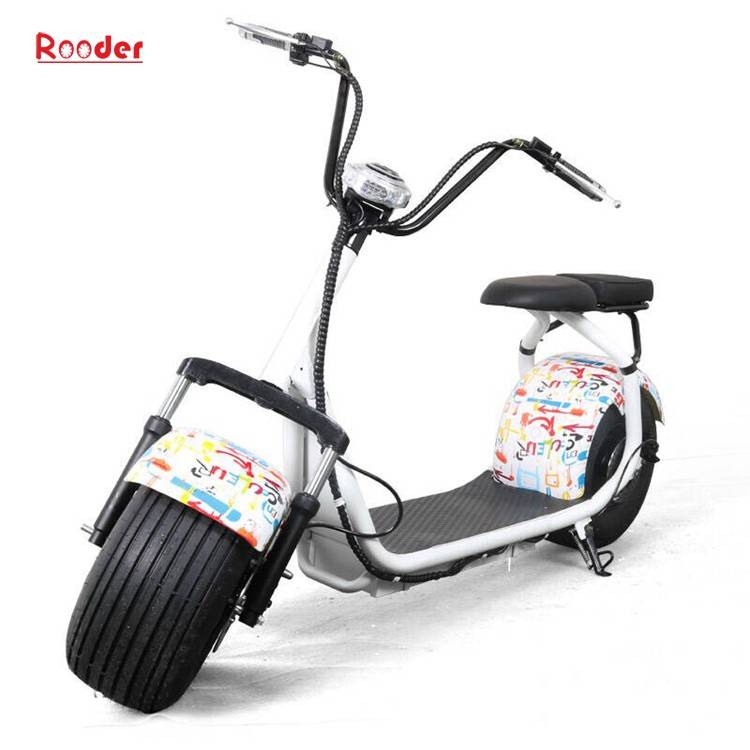 citycoco harley electric scooter r804 with CE 1000w 60v lithium battery and 2 big wheel fat tire for adult from China cheap city coco harley electric motorcycle bike Rooder factory (7)