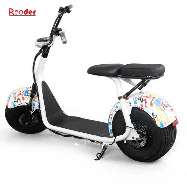 citycoco harley electric scooter r804 with CE 1000w 60v lithium battery and 2 big wheel fat tire for adult from China cheap city coco harley electric motorcycle bike Rooder factory (12)