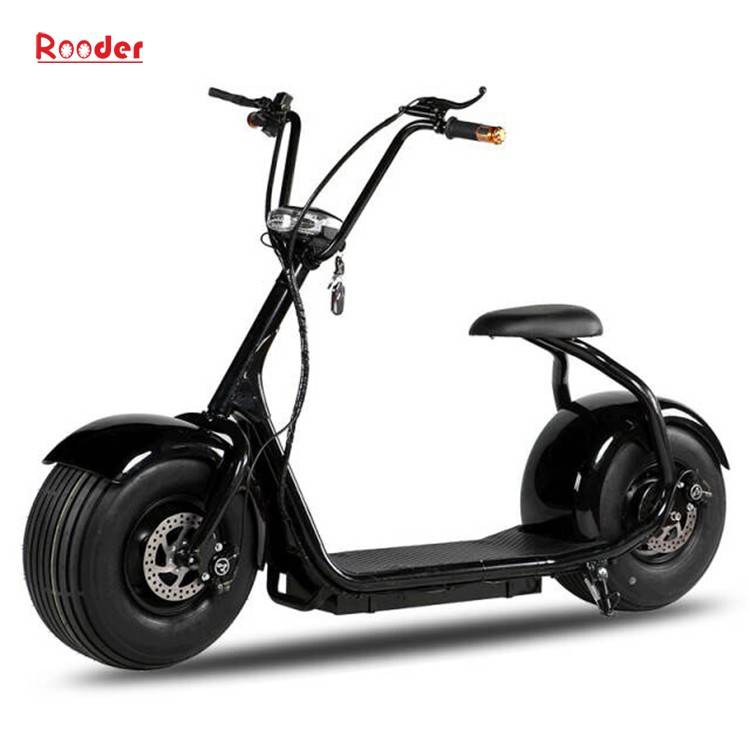 citycoco harley electric scooter r804 with CE 1000w 60v lithium battery and 2 big wheel fat tire for adult from China cheap city coco harley electric motorcycle bike Rooder factory (16)