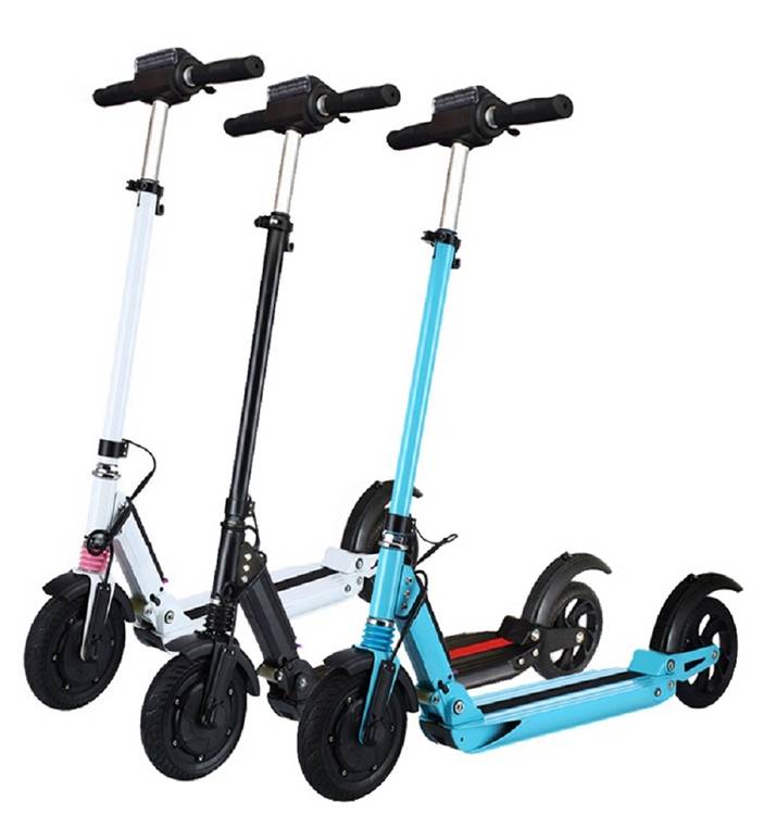 folding electric scooter for adult with 8 inch brushless motor wheel lcd screen black white blue color for sale from folding electric scooter factory supplier exporter company (12)