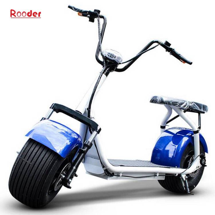citycoco harley electric scooter r804 with CE 1000w 60v lithium battery and 2 big wheel fat tire for adult from China cheap city coco harley electric motorcycle bike Rooder factory (3)