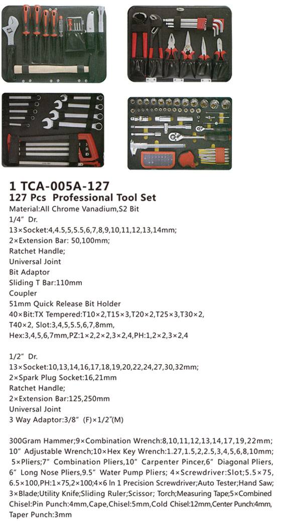TCA-005A-127 Professional Tool Set-1