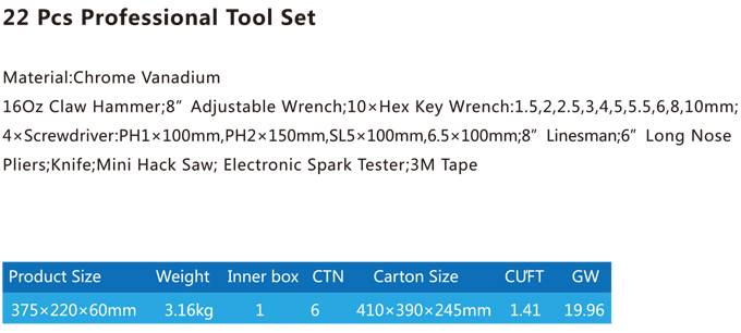 TCD-001A-022  tool set-1