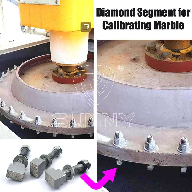 diamond segment for calibrating marble stone