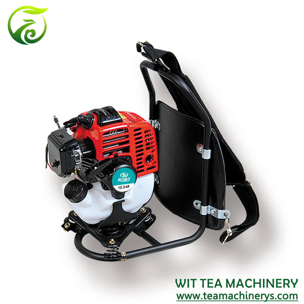 ZC-4C-S tea harvester use HUASHENG 2 stroke engine, power 0.7kw, displacement 25.4cc, total weight about 9.2kg, cutting width 450mm, 500mm and 600mm.